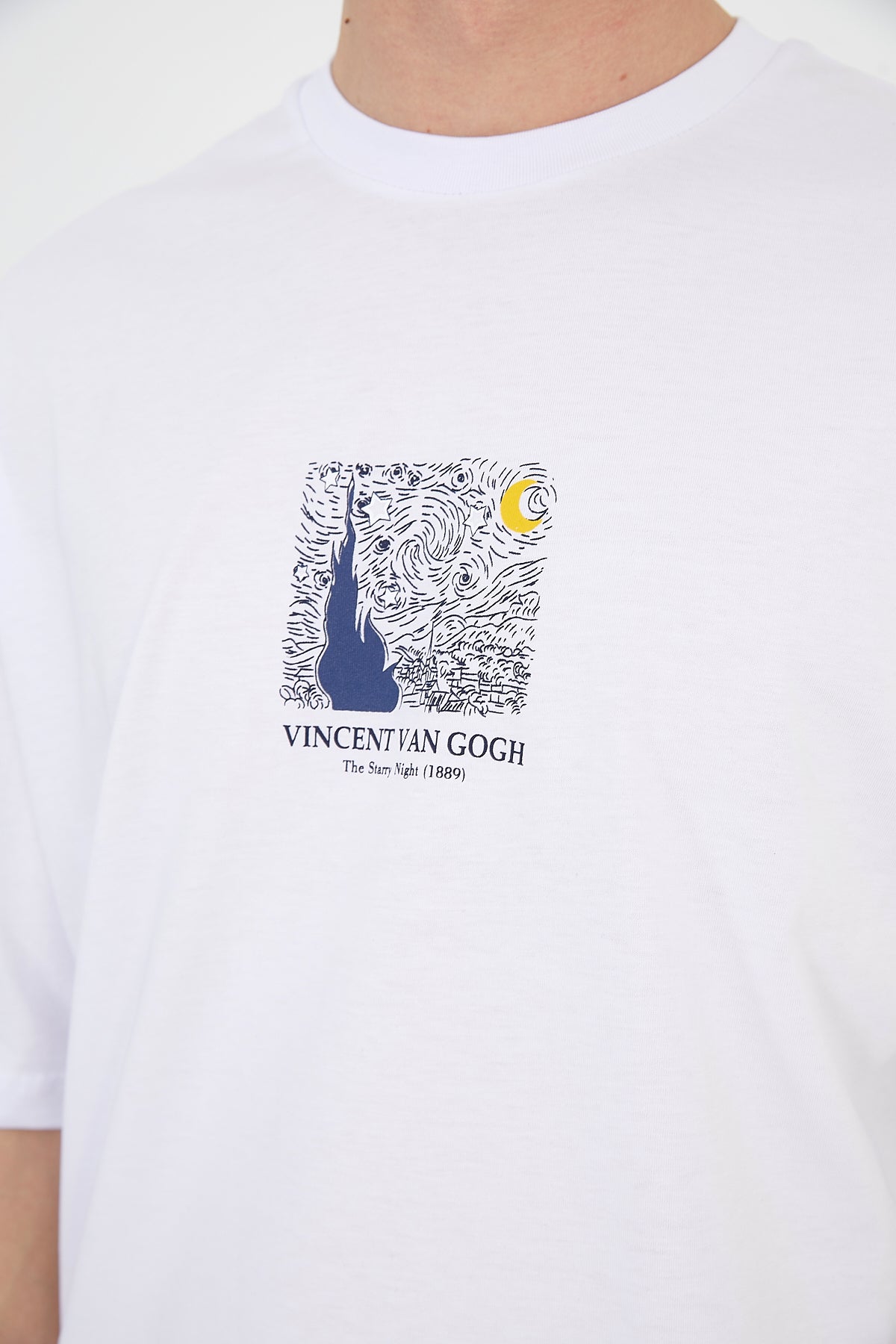 T-SHIRT - STARRY NIGHT - WHITE - DYS-Amsterdam