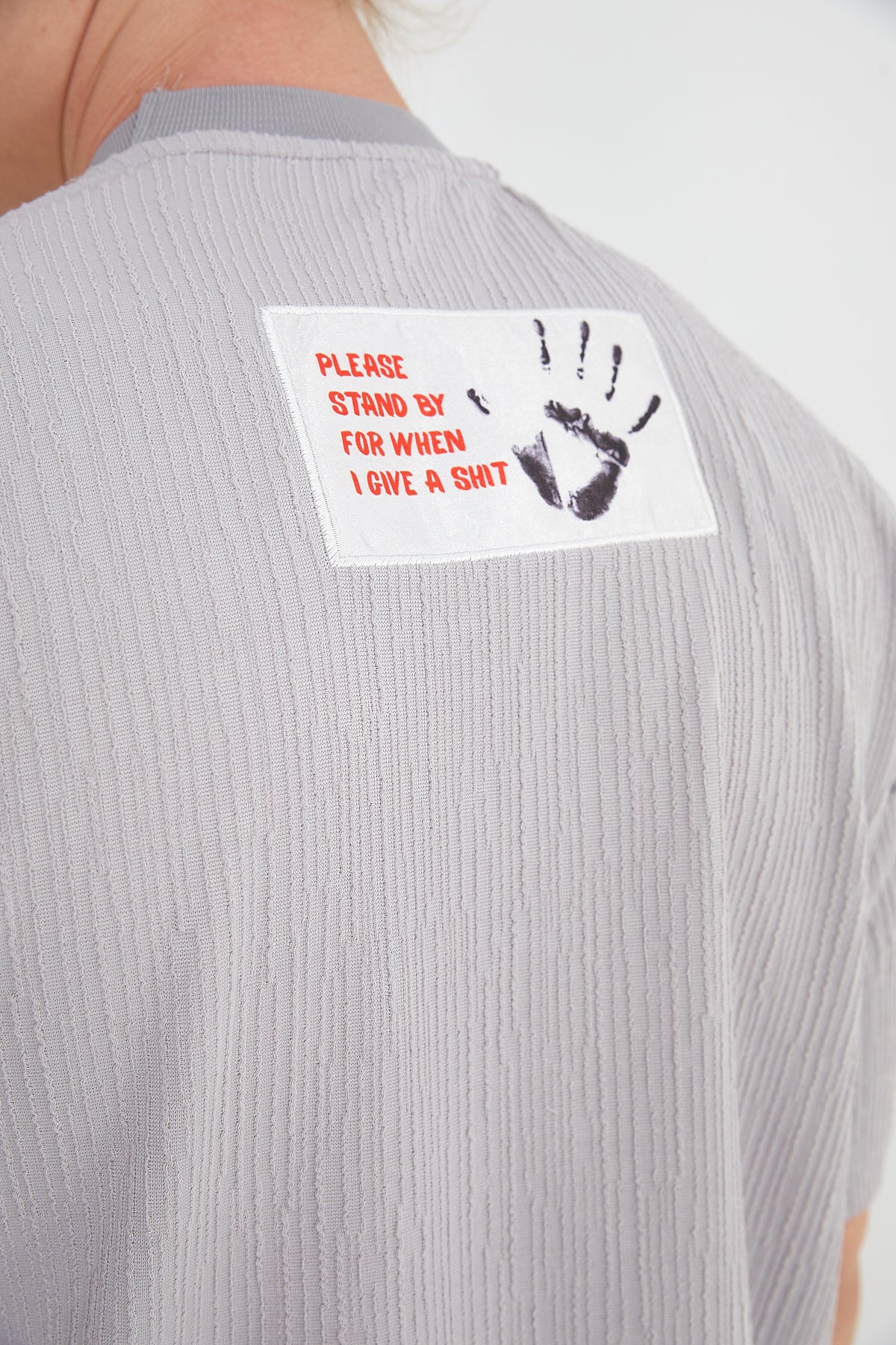 T-SHIRT - STOP STOPPING YOURSELF - GREY - DYS-Amsterdam