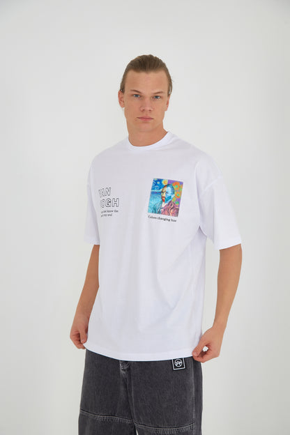 T-SHIRT - COLOR CHANGING HUE - WHITE