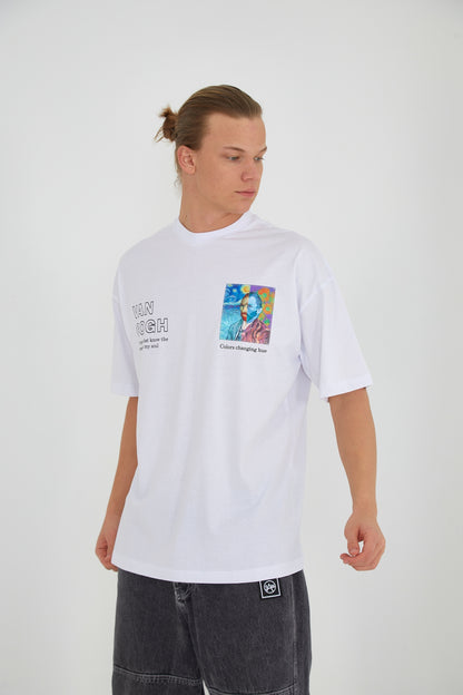 T-Shirt – Farbwechselnder Farbton – Weiß