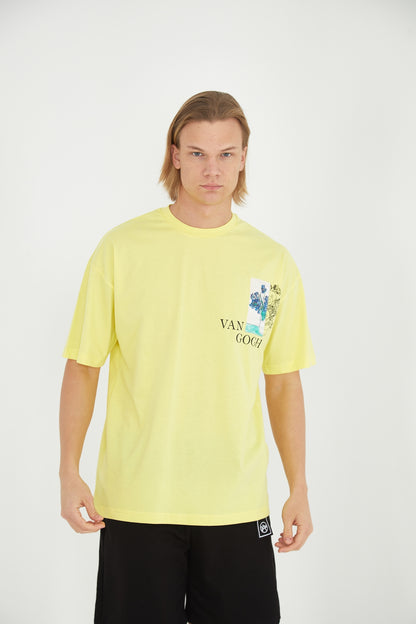 T-SHIRT - THE BLUE FLOWERS - YELLOW