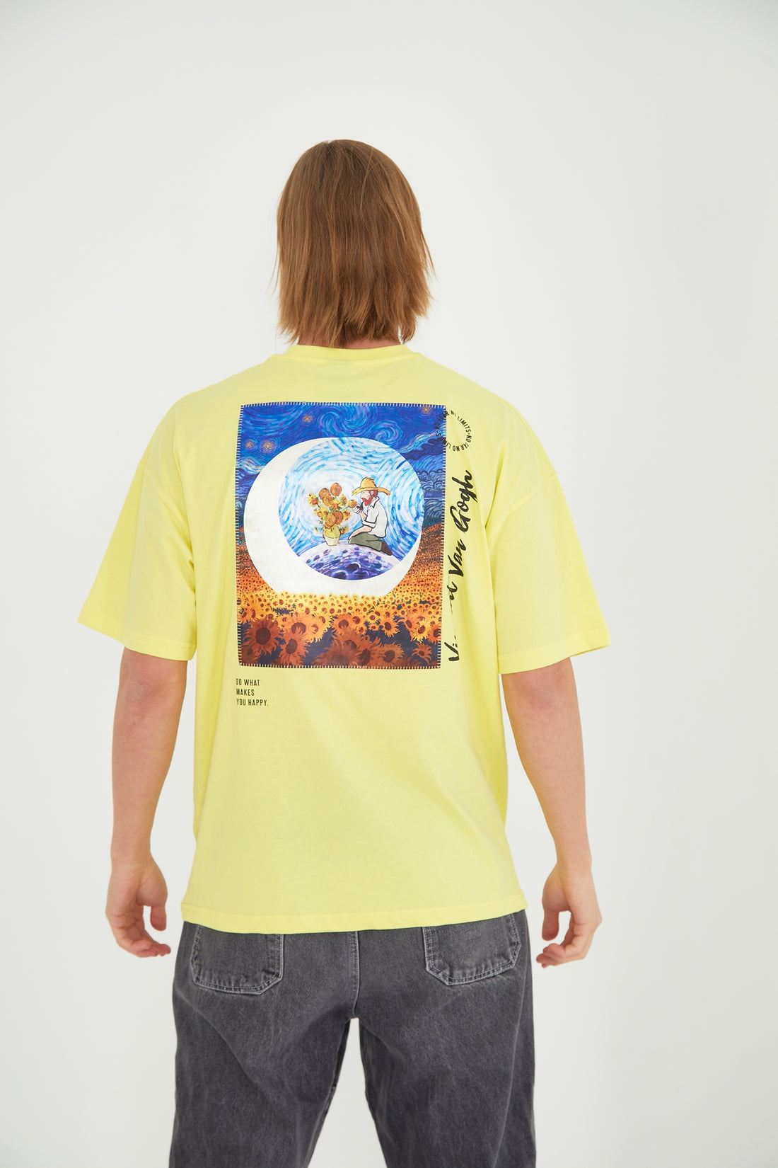 T-SHIRT - DO WHAT MAKES YOU HAPPY - YELLOW