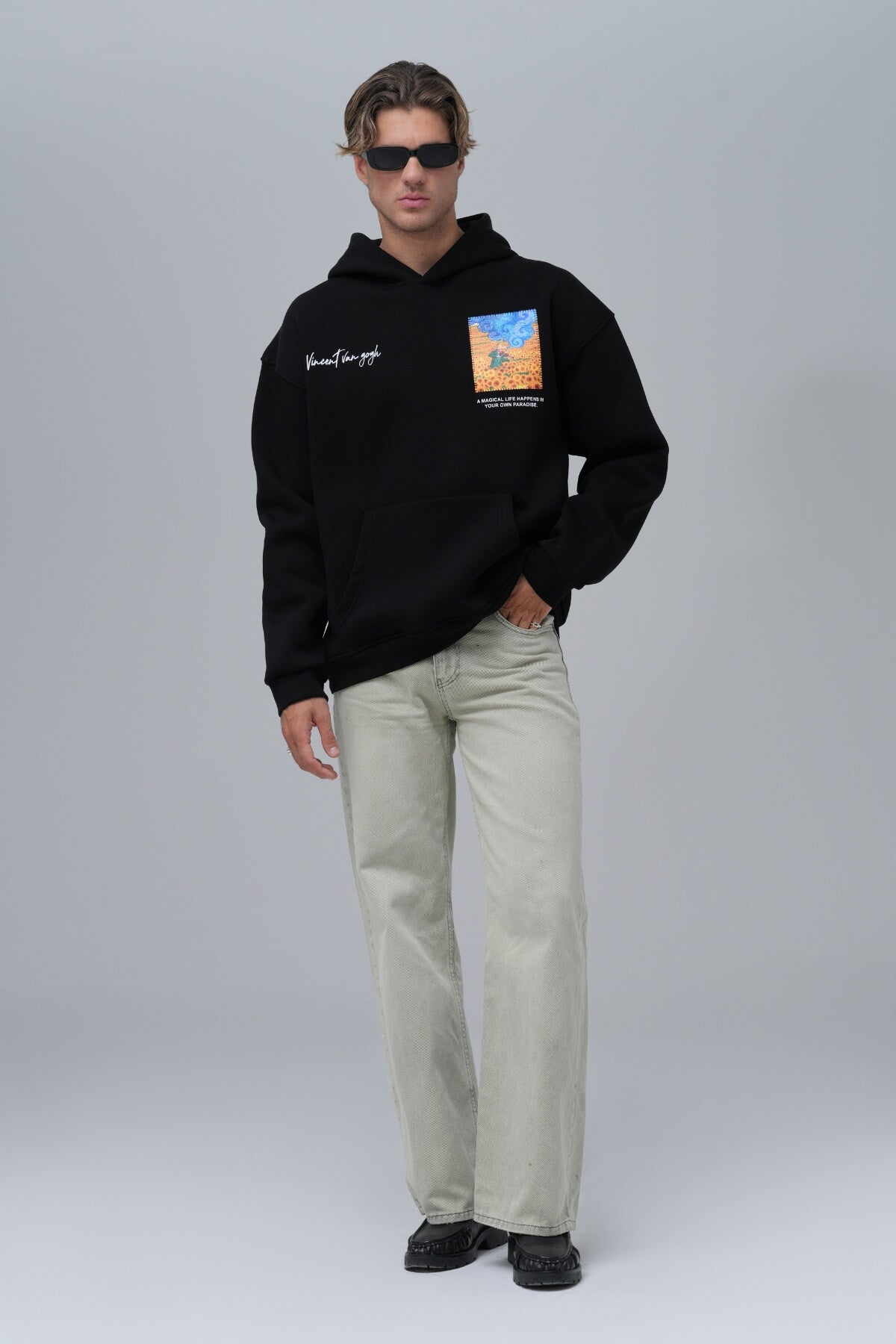 SAILING BOAT HOODIE - BLACK