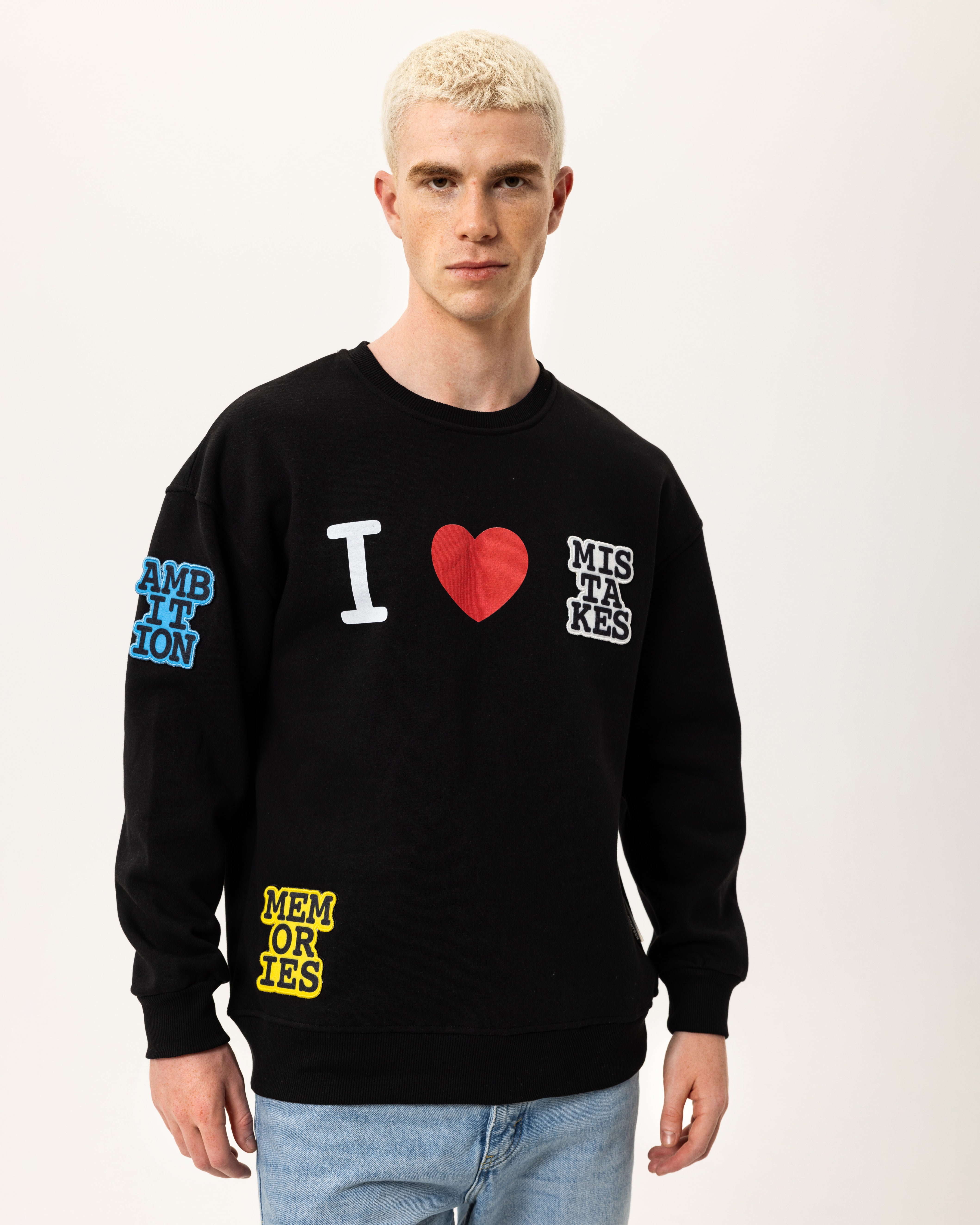 PULLOVER – I LOVE – SCHWARZ