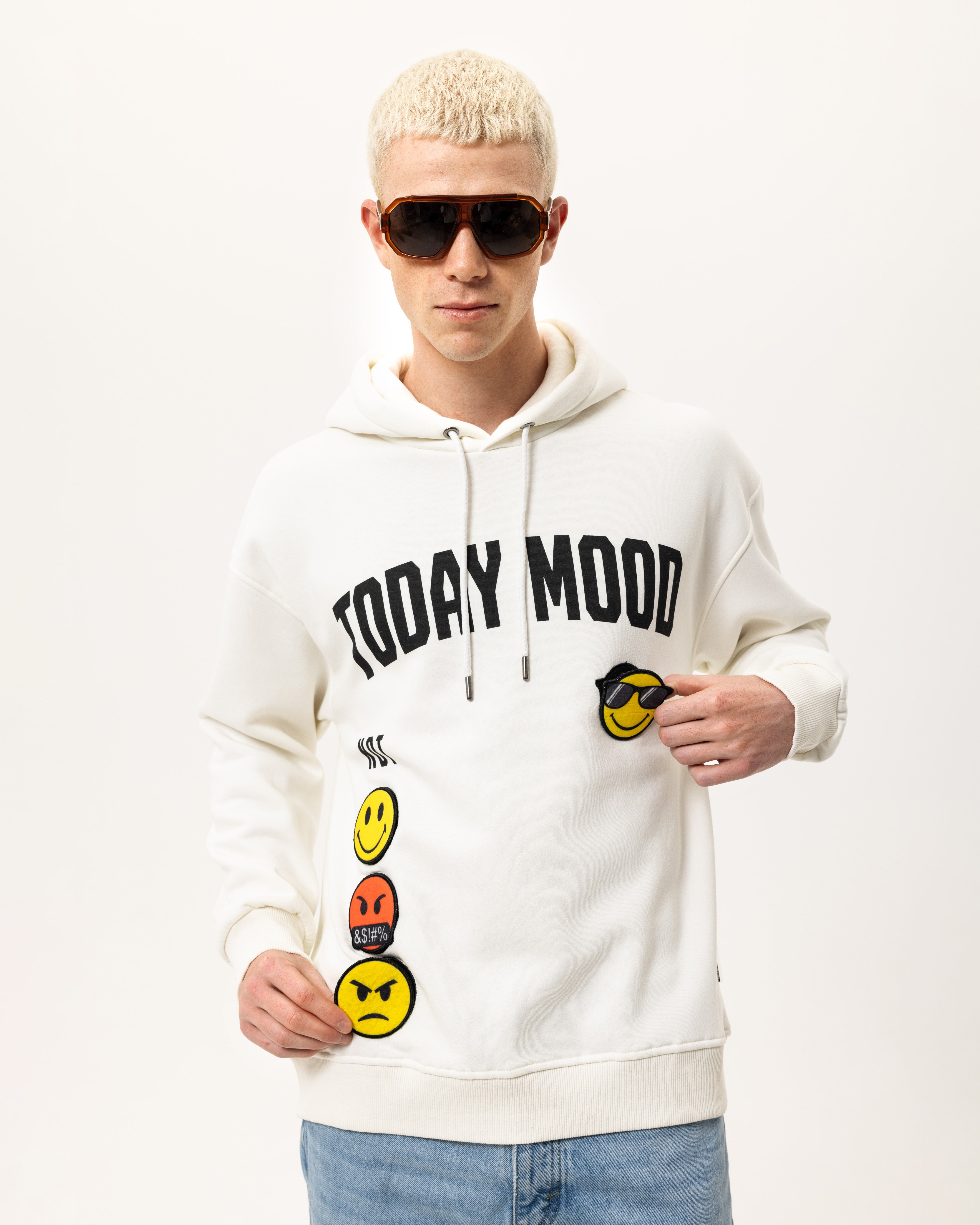 HOODIE - VANDAAG STEMMING - WIT