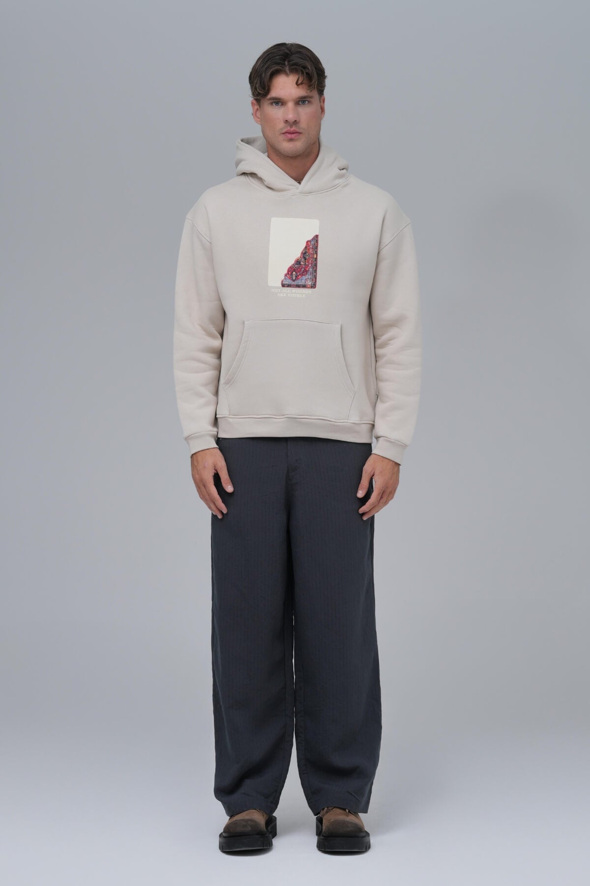 VISIBLE WOUNDS HOODIE - OFF-WHITE